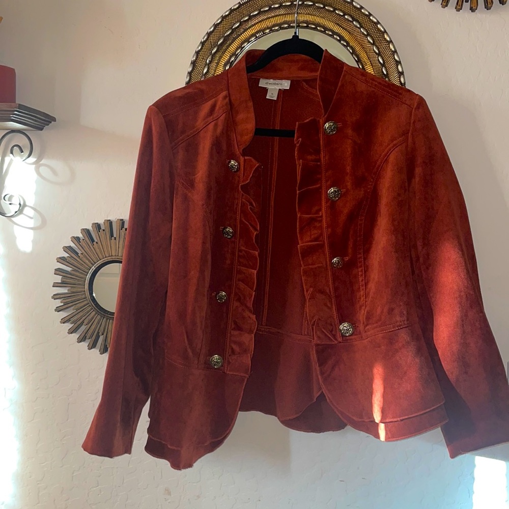 🍂 Dressbarn size XL coat in burnt orange. Vintage style